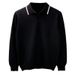 Minimally Casual Men's Knitwear Autumn Top With Collar Polo Shirt Men's Long Sleeves_viptrois.com