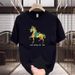 Men's Clothing Light Luxury Summer New Round Neck Short Sleeve Horse Print High End Cotton T_viptrois.com