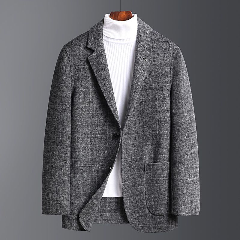 Men's Clothing New autumn and winter double faced wool suits handmade double faced wool men's casual suits wool small suit tops_viptrois.com