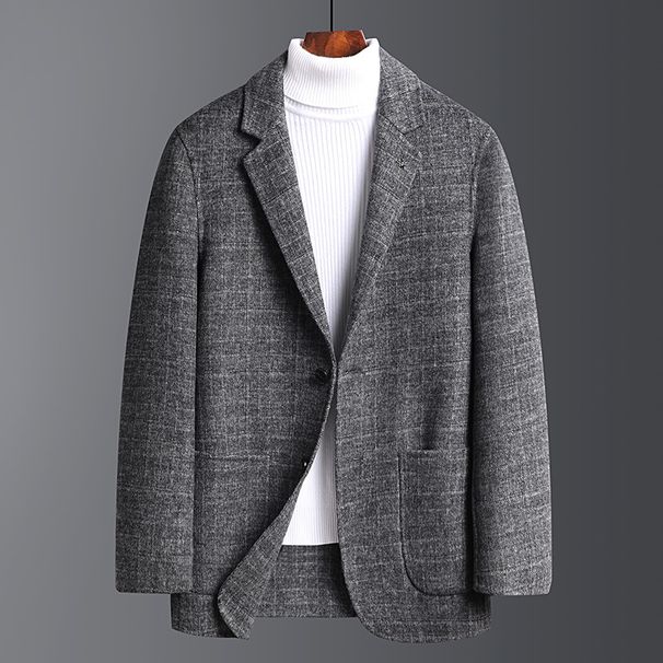 Men's Clothing New autumn and winter double faced wool suits handmade double faced wool men's casual suits wool small suit tops_viptrois.com