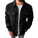 Men's Clothing Solid Color Casual Fleece-Lined Shirt Jacket, Lightweight Windproof Open-Front Cardigan With Spread Collar, Relaxed Fit Urban Outerwear_viptrois.com