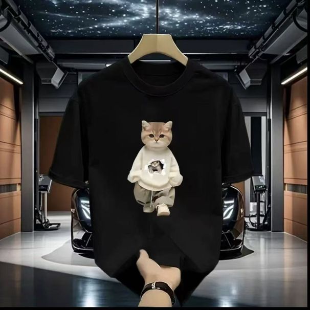 Gufanwo Pure Cotton T-shirt High-end Trendy Brand Men's Summer T-shirt Top High-end Short-sleeved T-shirt Men's New Inner_viptrois.com