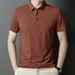 Men's Clothing Business Casual Short Sleeved Polo Shirt Breathable Lapel T Shirt_viptrois.com
