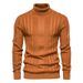 Men's Clothing Autumn New Men's High Collar Casual Knitted Warm Bottoming Shirt Men's Solid Color Pullover Large Size_viptrois.com