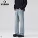 Cleanfit High Street Jeans – Light Blue Washed Straight-Leg Denim For Men & Women (S-3XL)_viptrois.com