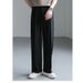 Men's Clothing Summer High End Black Pants For Men High End Slim Drape Suit Pants Wide Leg Loose Casual Straight Trousers_viptrois.com