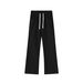 Men's American Style Heavyweight Curved Blade Sweatpants Fleece Lined Loose Wide Leg Sporty Casual Pants for Autumn Winter_viptrois.com