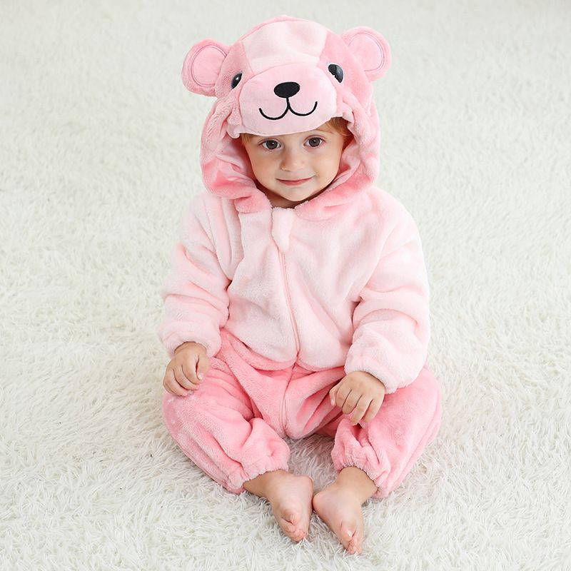 kid's clothing Cartoon one-piece pajamas for children autumn and winter animal home_viptrois.com