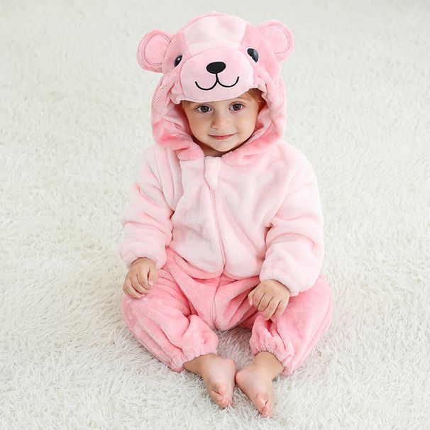 kid's clothing Cartoon one-piece pajamas for children autumn and winter animal home_viptrois.com
