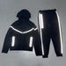 Men's Clothing 25 Years Spring And Autumn New Hooded Sports Black Jacket Outdoor Leisure Reflective Strips Laminated Tops Air Layer Cotton Men_viptrois.com