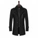 Autumn And Winter Double-Layer Collar Coat, Thick Collar, Medium Long Woolen Windbreaker, Men's Coat_viptrois.com