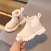 Winter Plus Velvet Children's Fashion British Short Boots Boys Side Zipper Fashion Martin Boots Girls Soft Sole Fashion Boots_viptrois.com