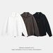 Monochrome Man- Velvet Feel Cuban Collar Long Sleeve Autumn Vintage Old Money Style Textured Shirt Oversized Jacket Q_viptrois.com