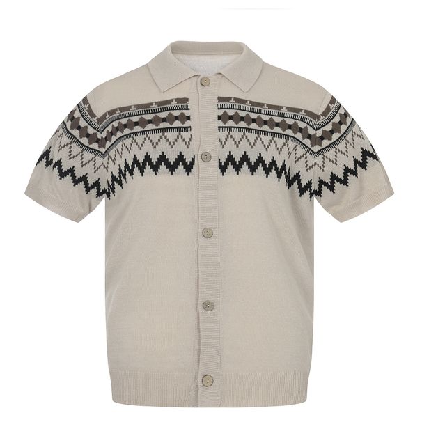 Vintage Style Lyocell Knitted Cardigan Short Sleeved T-Shirt Crop Top For Men And Women Summer Retro Cleanfit_viptrois.com