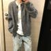 Knitted Cardigan Jacket, Thickened Sweater, Youth Baseball Collar, Knitted Sweater, Men's Sweater_viptrois.com