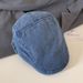 Solid Color Washed Vintage Forward Cap For Women, Spring And Summer, Face Slimming Beret, Large Head Circumference,_viptrois.com