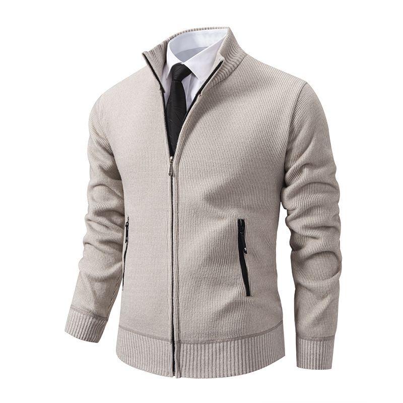 Men’s Rabbit Wool Blend Zip-Up Sweater Jacket – Cozy & Stylish Winter Knitwear With Fleece Lining (Sizes M-3XL)_viptrois.com