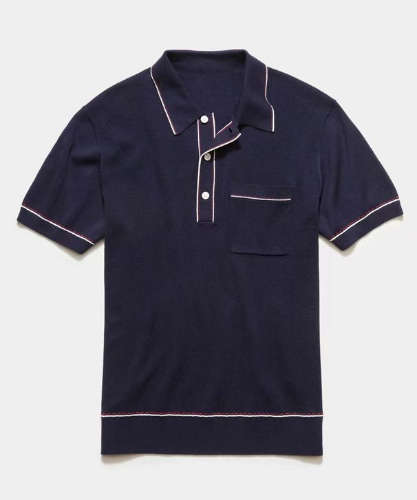 Men's Clothing Summer New Knitted Lapel Short Sleeve Polo Shirt Men's T Shirt Bk0015_viptrois.com