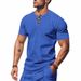 Men's New T-shirt Waffle Breathable Simple Light Luxury Casual Men's Short-sleeved Tops_viptrois.com
