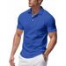 Men's Clothing Solid Color Quick Drying Retro Simple Shirt Lapel Short Sleeve_viptrois.com