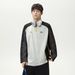 Color-Block UV Protection Running Shirt – Men’s Breathable Half-Zip Long Sleeve Tee With Reflective Print (M-XXL, Midnight Black/Galaxy Grey)_viptrois.com