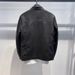 Men's Clothing Spring and Autumn Men's Stand Collar Leather Jacket Fashion Slim Business Leather Jacket Men's PU Motorcycle Leather Jacket_viptrois.com