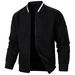 Men's New Zipper Stand-up Neck Sweater Jacket Men's Casual Plaid Cardigan Sweater_viptrois.com