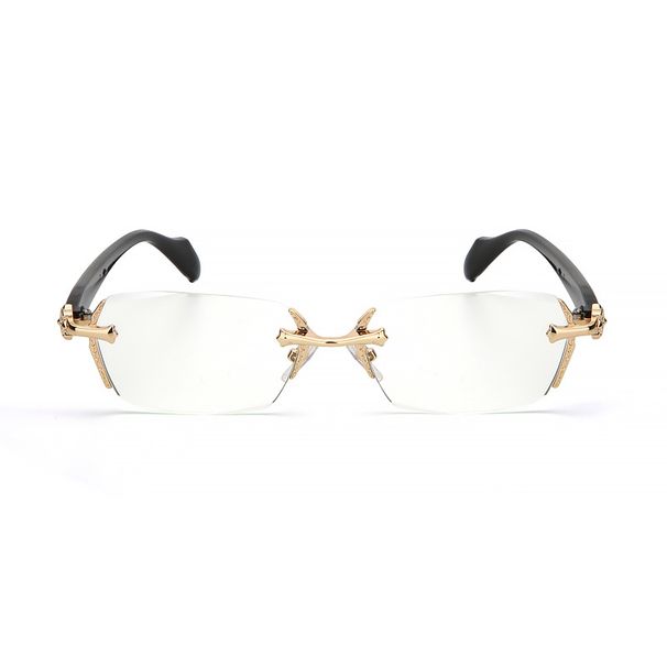 New Fashion Business Reading For Men And Women, High Definition, Blue Light Blocking, Anti-Fatigue, Rimless, Edge-Cut,_viptrois.com