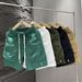 Summer Men's Sportswear Trendy Loose Fit Shorts Versatile Simple Solid Color Quick Drying Bottoms_viptrois.com