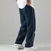 Men's Durable Quick Drying Striped Sports Pants Summer Style Breathable Casual Drawstring Straight Leg in Stock_viptrois.com