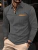 Men's Clothing Men's Polo Shirt Long Sleeve Lapel Business Casual Fashion_viptrois.com