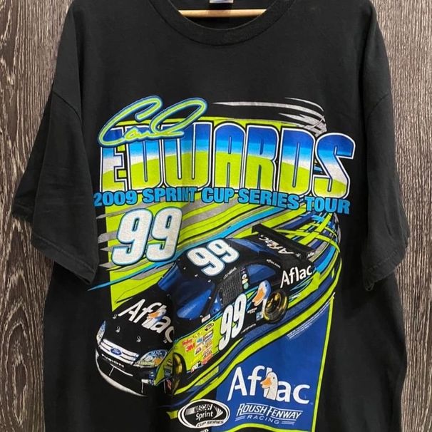 European And American Style High Street Cotton Oversize Short-sleeved T-shirt Racing Print Men And Women Couple Top Ins_viptrois.com