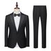 Peaked lapel dress, art test performance formal suit, men's groom, wedding host, Tashi slim suit_viptrois.com