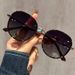 P28119 Japanese And Korean Hot-Selling Sweet Round Frame For Women Mixed Batch Street Style High-End Dark Brown Tea_viptrois.com