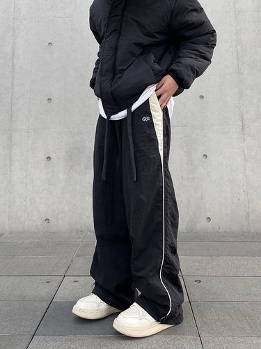 HOUZHOU Baggy Pants For Men Parachute Vintage Oversize Joggers Haruku Streetwear Sweatpants Black Wide Leg Trousers Male_viptrois.com