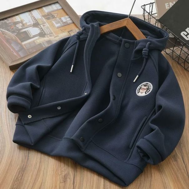 Boys' Children's Autumn And Winter New Cartoon Windproof Hooded Jacket Casual Fashion_viptrois.com