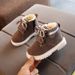 Autumn and winter fashion Children's cotton-padded shoes boys' warm cotton-padded Martin boots girls' side zipper retro snow boots_viptrois.com
