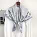 Spring And Summer New Artistic Fresh Floral Print 90*90CM Square Scarf Hot Selling Popular Elegant Women's Shawl_viptrois.com
