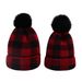 Family clothing Autumn Winter Winter Hairball family knit cap_viptrois.com