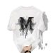 Men's Clothing Trendy Short Sleeved Pure Cotton Printed All Match Round Neck T Shirt_viptrois.com