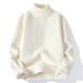 Autumn And Winter Teenage Thick Mink Fur Knitted Base Semi High Neck Sweater_viptrois.com