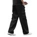 Cross Border European Size Hot Selling Overalls Spring And Autumn Multi Pocket Loose Large Size Sports Casual Straight Wide Leg Trousers Pants_viptrois.com