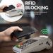 Men's Wallet Card Cases Automatic Card Holder RFID Side Push Anti Theft Microfiber Metal Card Holder Large Capacity Men's Coin Purse_viptrois.com