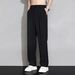 Men's Ice Silk Shorts, Summer Cool Thin Style, Wide Leg Straight Leg Loose Casual Pants, Suit Pants_viptrois.com