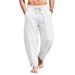 Summer Linen Cotton Harem Pants US Sized Loose Fit Plus Size Curved Cut Slim Fit Commuter Patchwork Long Pants_viptrois.com