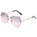Women's Fashion Polygonal Sunglasses - Frameless Diamond Lens With Ocean Gradient Color (Trendy Personality Style)_viptrois.com