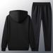 Men's Clothing Winter plus velvet thickened suit men's hooded cardigan jacket casual suit sweatpants warm youth plus velvet clothes_viptrois.com