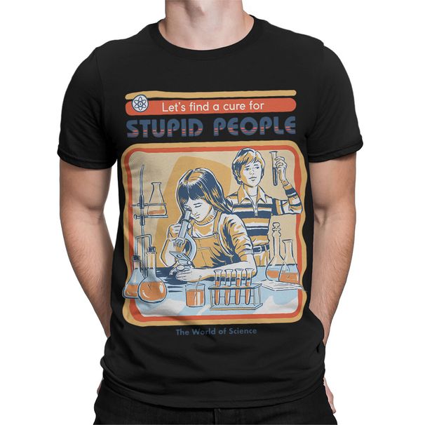 Funny T-Shirt Mens Womens Tees Top A Cure For Stupid People Perfect For 90s Style #SR#T433_viptrois.com