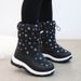 2023 winter new children's snow boots snowflake high tube children's cute fashion cotton shoes casual soft bottom warm boots_viptrois.com