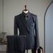 Men's Clothing Men's Stylish Slim Fit Blazer & Trouser Suit Set - Casual Business Formal Wedding Party Jacket Pants Outfit (Multiple Colors & Sizes)_viptrois.com
